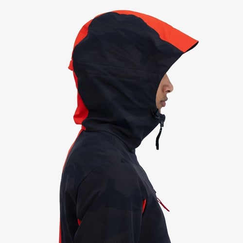 A person wearing a hood.