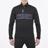 MYRENE Men&#39;s 1/2 Zip Nordic Sweater Black/Magnet Prin